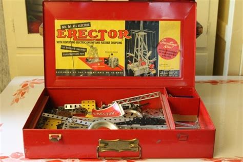 erector set red metal box|Amazon.com: Metal Erector Set.